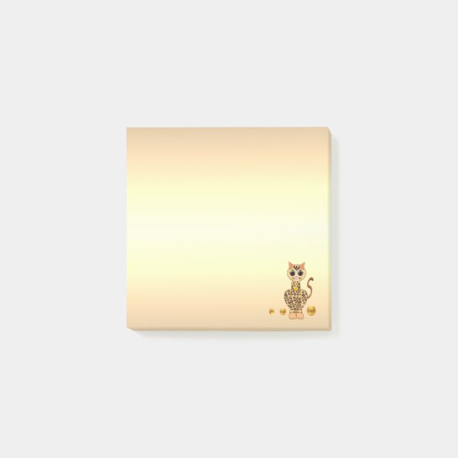 Niedlich Tiger Cat Cartoon Post-it Klebezettel (Vorderseite)