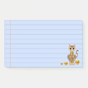 Niedlich Tiger Cat & Golden Confetti Post-it Klebezettel