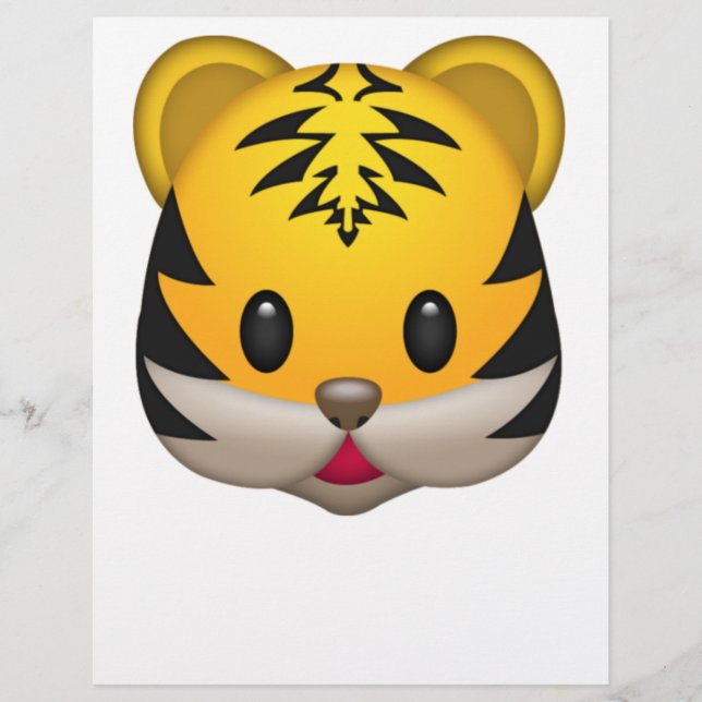 Niedlich Tiger Emoji (Vorderseite)