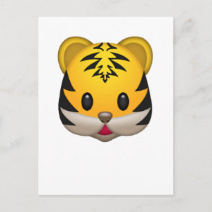 Niedlich Tiger Emoji Postkarte