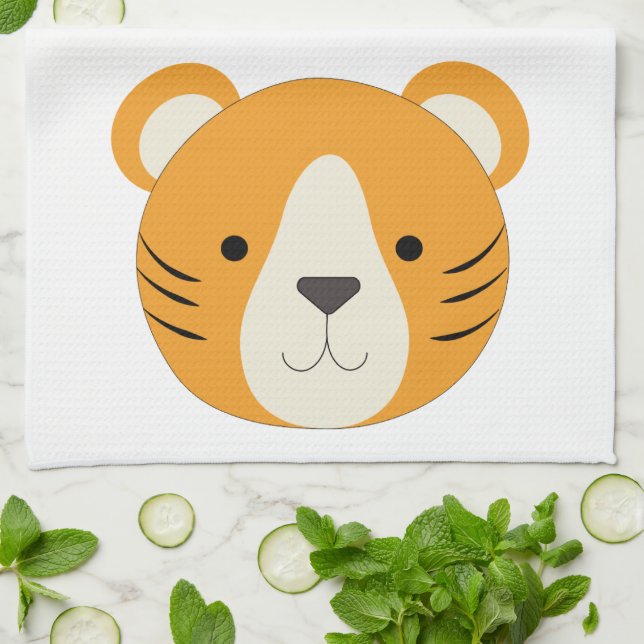 Niedlich Tiger Geschirrtuch (Gefaltet)