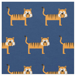 Niedlich Tiger Kid Baby Kinderzimmer Navy Blue Cat Stoff