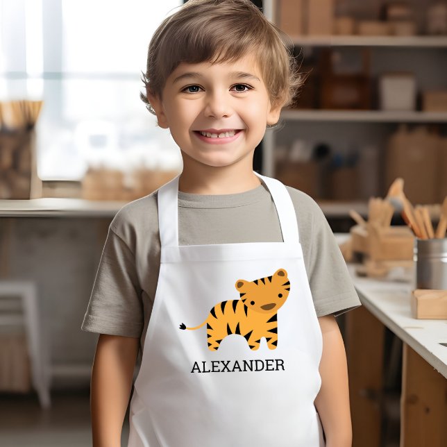 Niedlich Tiger Personalisiert Kinderschürze (Von Creator hochgeladen)