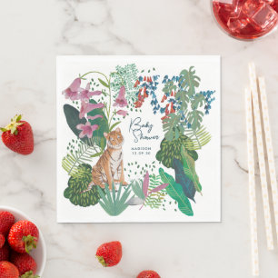 Niedlich Tiger Safari Jungle Neue Babydusche Serviette