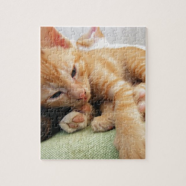 Niedlich Tiger Stripe Kitten Puzzle (Vertikal)