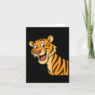 Niedlich Tiger Wildcat Funny Wildlife Animal Jungl Karte
