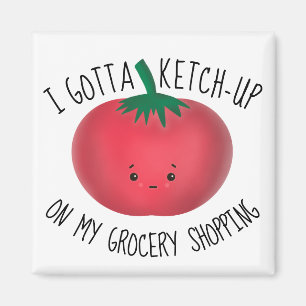 Niedlich Tomato Ketchup Lebensmittelgeschäft Magnet