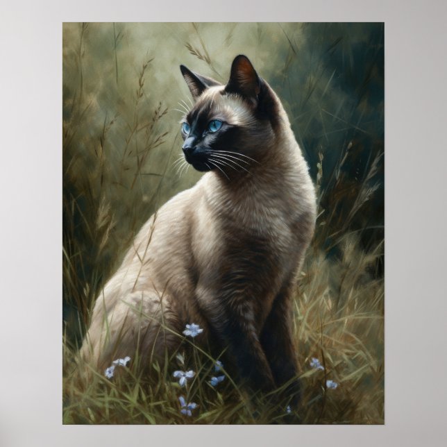 Niedlich Tonkinese Cat Art Print Poster (Vorne)