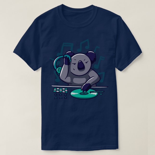 Niedlich Toon Koala DJ T-Shirt (Design vorne)