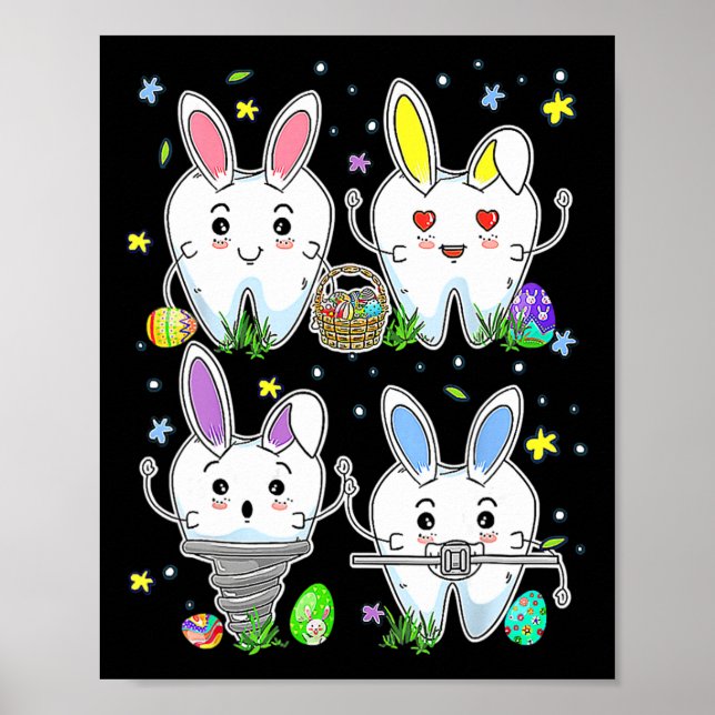Niedlich Tooth Dental Squad Dental Assistant Oster Poster (Vorne)