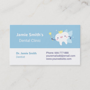Niedlich Tooth Fairy Dental Dentist Business Cards Visitenkarte