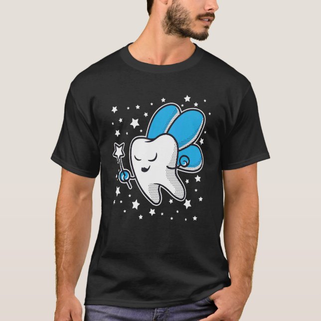 Niedlich Tooth Fairy Halloween Kostüm Dentalassist T-Shirt (Vorderseite)
