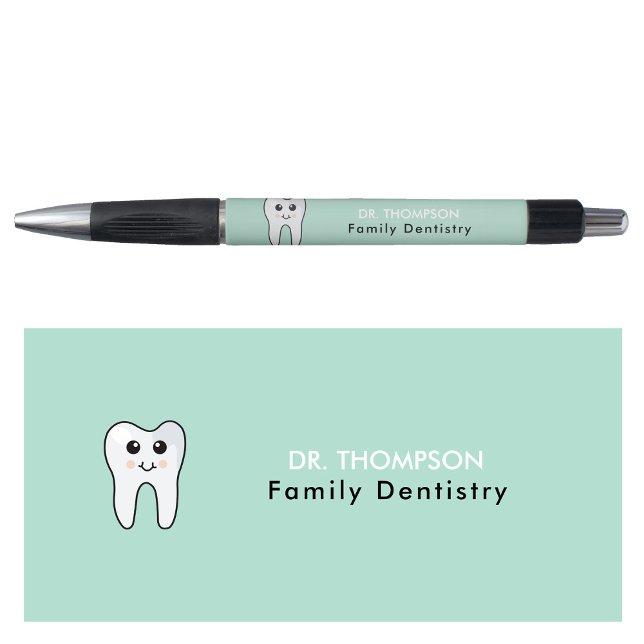Niedlich Tooth Family Dentities Business Kugelschreiber (Cute Tooth Family Dentistry Business Pen)