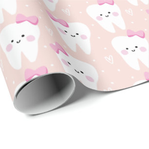 Niedlich Tooth Geschenkpapier für Mädchen