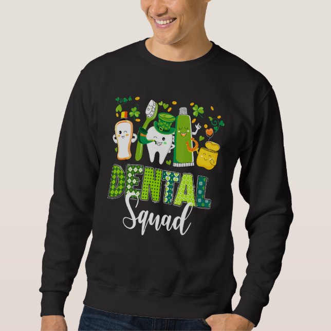 Niedlich Tooth Leprechaun Hat Dental Squad St Patr Sweatshirt (Vorderseite)