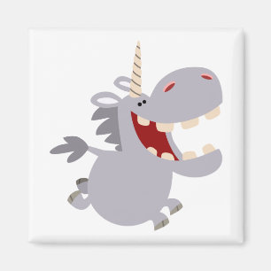 Niedlich Toothy Cartoon Unicorn Magnet