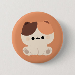 Niedlich Tortie Cat Button