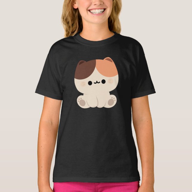 Niedlich Tortie Cat T-Shirt (Vorderseite)