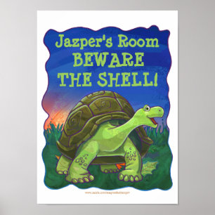 Niedlich Tortoise Personalisiert Room Poster