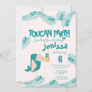 Niedlich Toucan Luau Tropical Bird GeburtstagsSumm Einladung