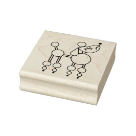 Niedlich Toy Poodle Cartoon Holzkunst Briefmarke Gummistempel