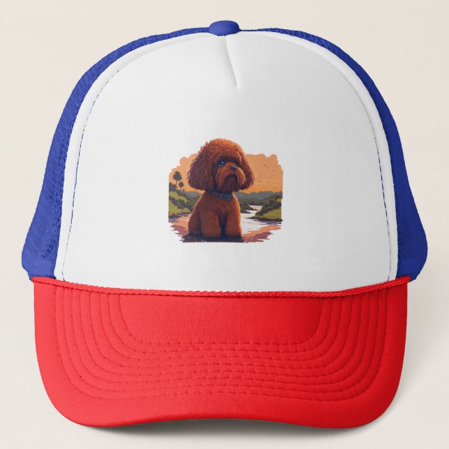 Niedlich Toy Poodle Truckerkappe (Vorderseite)