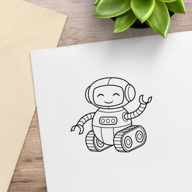 Niedlich Toy Robot Color Me Gummistempel (Von Creator hochgeladen)