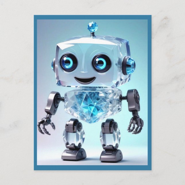 Niedlich Toy Robot Postkarte (Vorderseite)