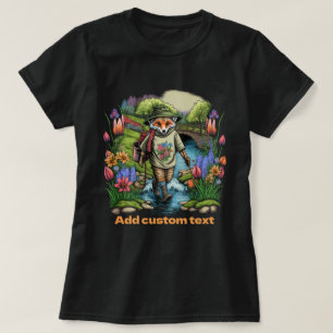 Niedlich Traveller Fox Wildblume, Fox Lovers T-Shirt