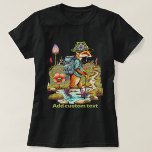 Niedlich Traveller Fox Wildblume, Fox Lovers T-Shirt