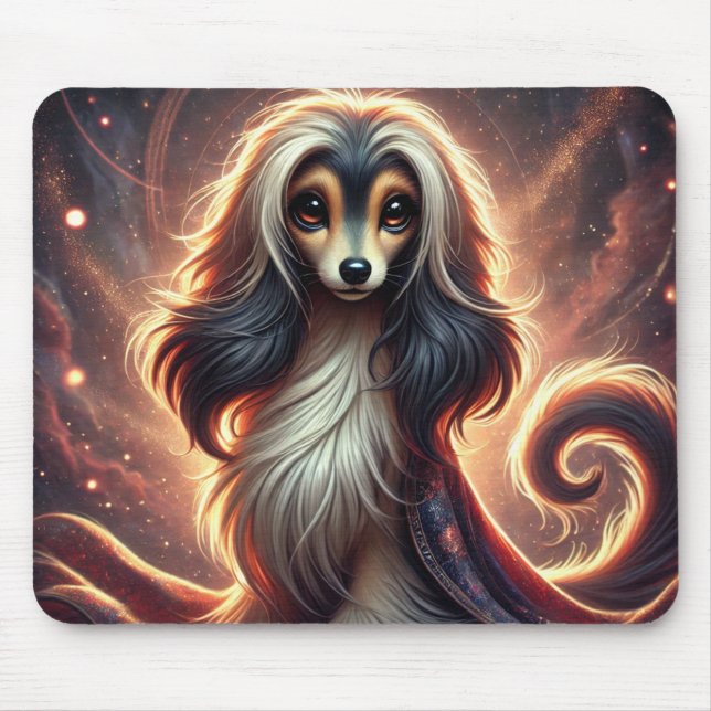 Niedlich Trendy Afghan Hound | Anime Mousepad (Vorne)