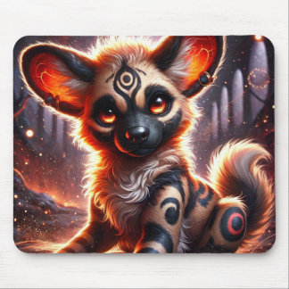 Niedlich Trendy African Wild Dog | Anime Mousepad