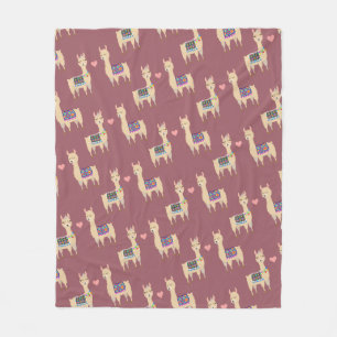 Niedlich trendy Colorful Llamas Fleecedecke
