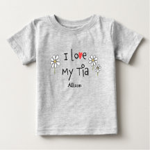 Niedlich Trendy I Liebe My Tia Baby T-Shirt
