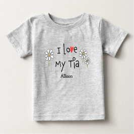 Niedlich Trendy I Liebe My Tia Baby T-Shirt