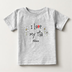 Niedlich Trendy I Liebe My Tia Baby T-Shirt