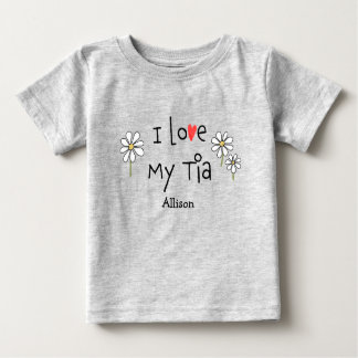 Niedlich Trendy I Liebe My Tia Baby T-Shirt