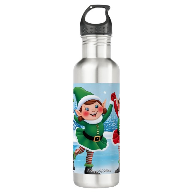 Niedlich Trendy Moderne Moderne Funny Frohe Weihna Edelstahlflasche (Vorderseite)