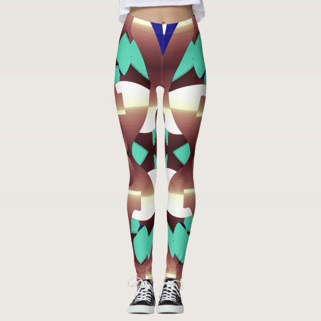 Niedlich trendy multicolor "Ratti_Creative_Arts" L Leggings (Vorderseite)
