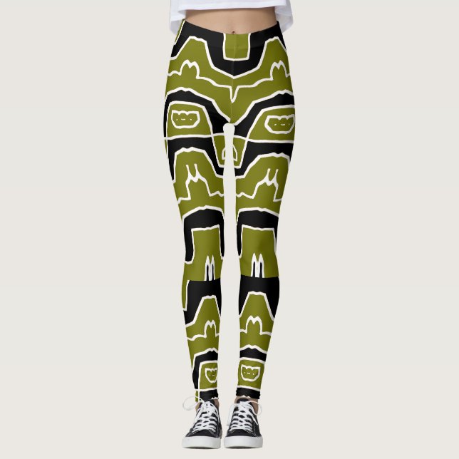 Niedlich trendy multicolor "Ratti_Creative_Arts" L Leggings (Vorderseite)