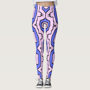 Niedlich trendy pink & blue "Ratti_Creative_Arts" Leggings
