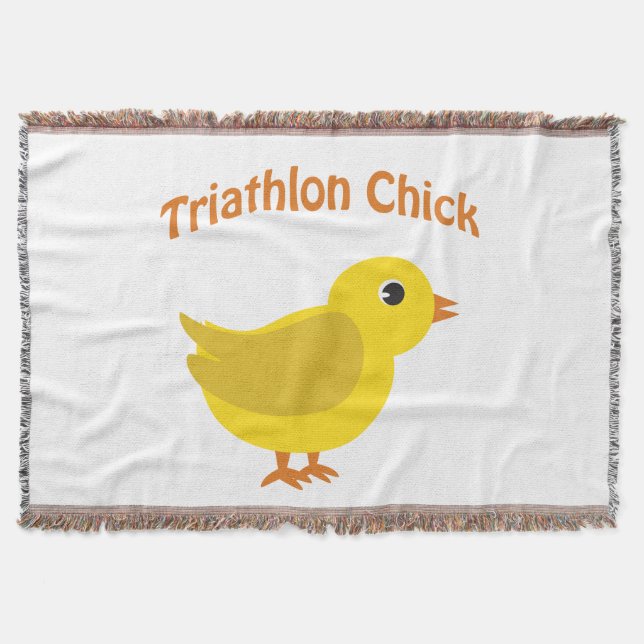 Niedlich Triathlon Chick Decke (Vorderseite)