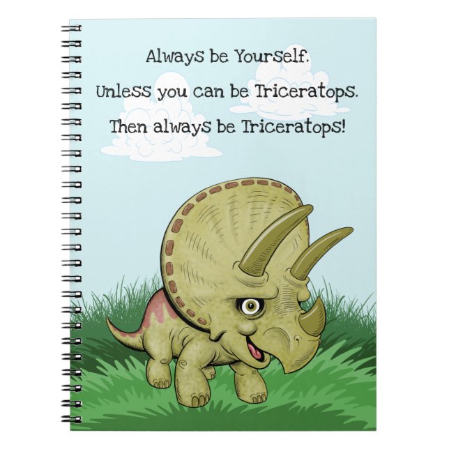 Niedlich Tricerops Notebook Notizblock (Vorderseite)