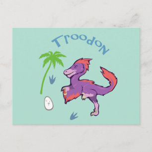 Niedlich Troodon Postkarte