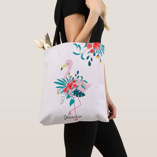 Niedlich tropisches Flamingo Personalisiert (Von Nahem)