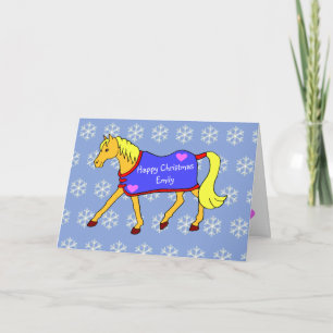 Niedlich Trotting Pony Christmas Karte