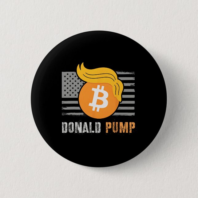 Niedlich Trump America Donald Pump Crypto Sarcasm  Button (Vorderseite)