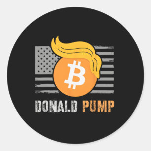 Niedlich Trump America Donald Pump Crypto Sarcasm  Runder Aufkleber