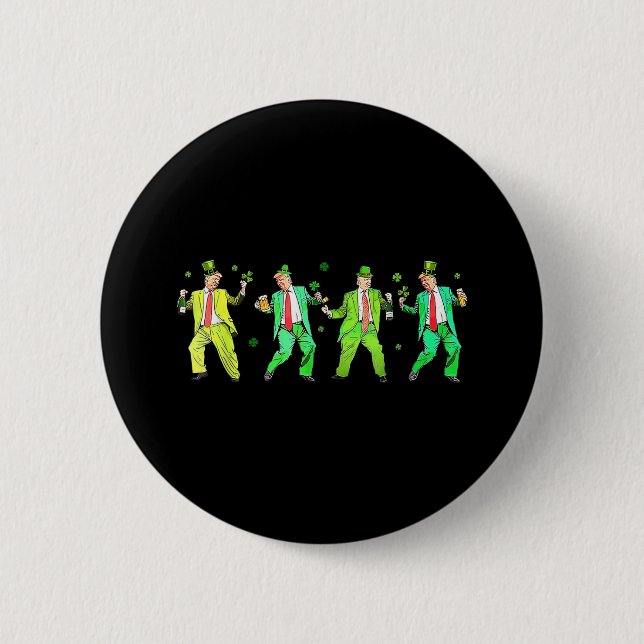 Niedlich Trump Dance St Patricks Day Funny Trump P Button (Vorderseite)
