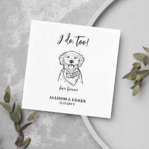 Niedlich tue ich zu Hunde Hausname Hochzeit Serviette